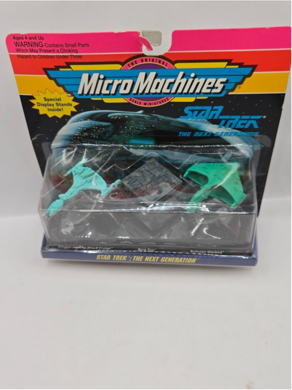 Vintage 1990s Micro Machines Star Trek TNG Ship Set Sealed Borg Cube Warbird
